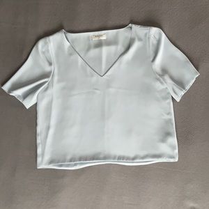 Pale Blue Crop Top